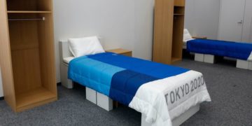 Ingenieros desarrollan camas de cartón resistentes “al delicioso” para los Juegos Olímpicos  de Tokio 2020.