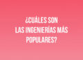 ¿Cuáles son las Ingenierías más populares?